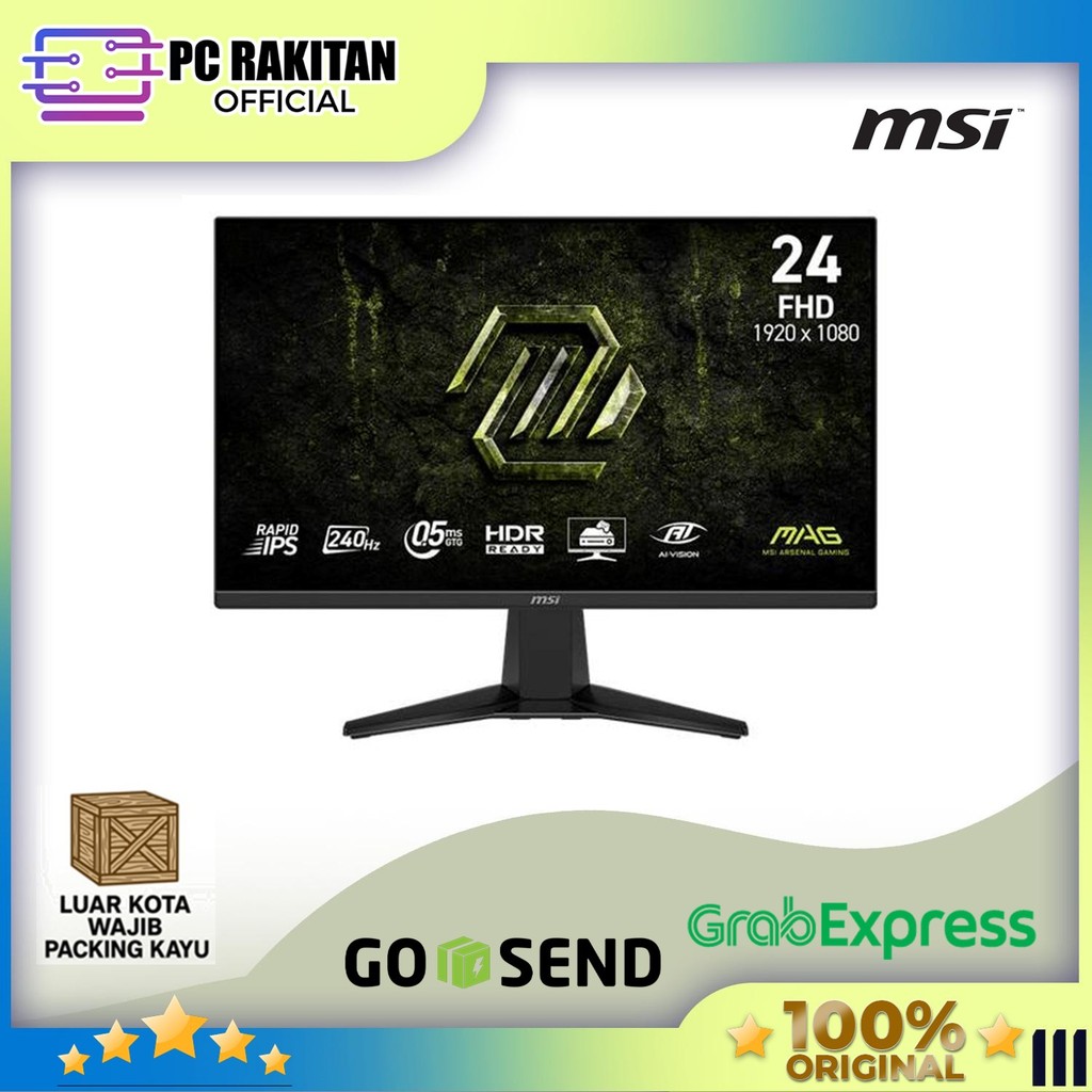 MSI GAMING MONITOR 24 INCH MAG 245F X24 / MAG245F X24 RAPID IPS FHD 1080P 0.5MS 240HZ