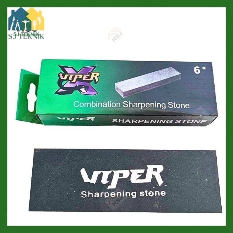 Batu Asah Gosok Ungkal Sharpening Stone VIPER 6 Inch Batu Ungkal - (SJT)