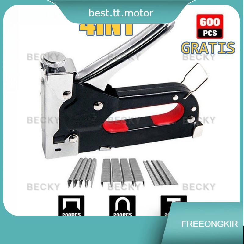 

【Gratis 600 paku 】 4 In 1 Pistol Kuku Pistol Stapler Konstruksi Konstruksi Furnitur DIY Pelapis Pelapis Pistol Stapler Multifungsi Pistol Stapler Dekorasi Rumah Alat Pertukangan