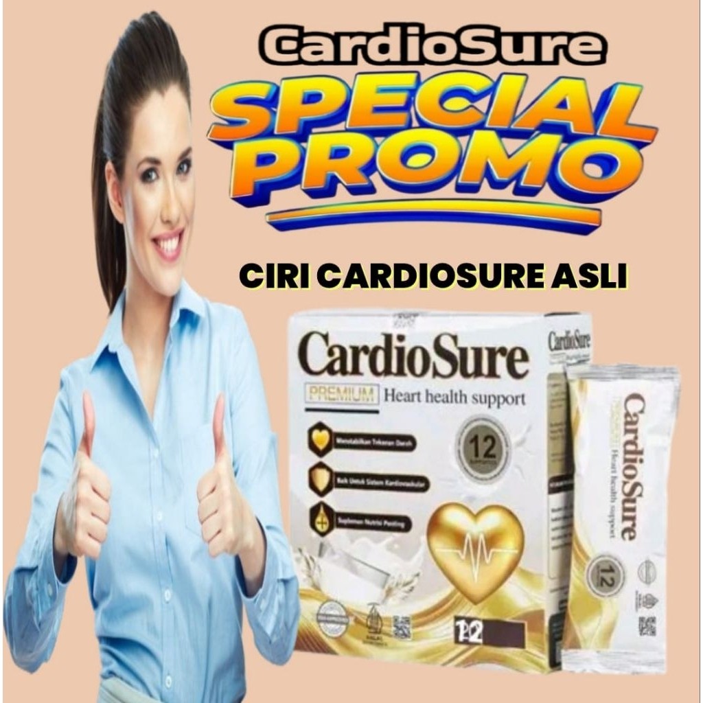 

100% ASLI Cardiosure Premium ® Susu Kesehatan Hipertensi Jantung Kolestrol Asam Urat