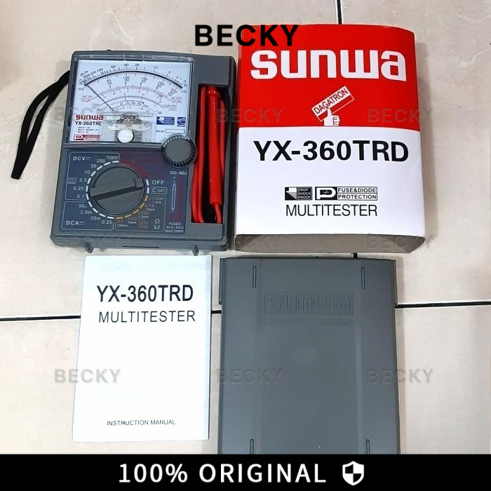 BECKY Multi tester Multitester manual merek Sunwa type YX-360TRD