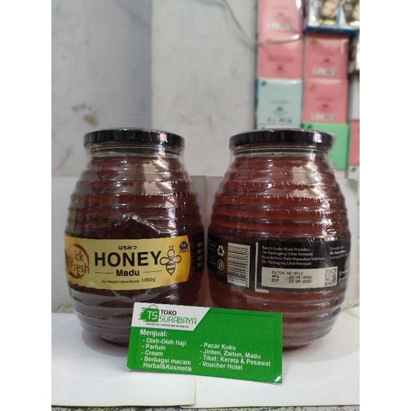 

[HARGA PROMO] Terbaru Madu Asli QUICK Fresh Honey JAR 1000 gr 1 kg Garansi Berkualitas