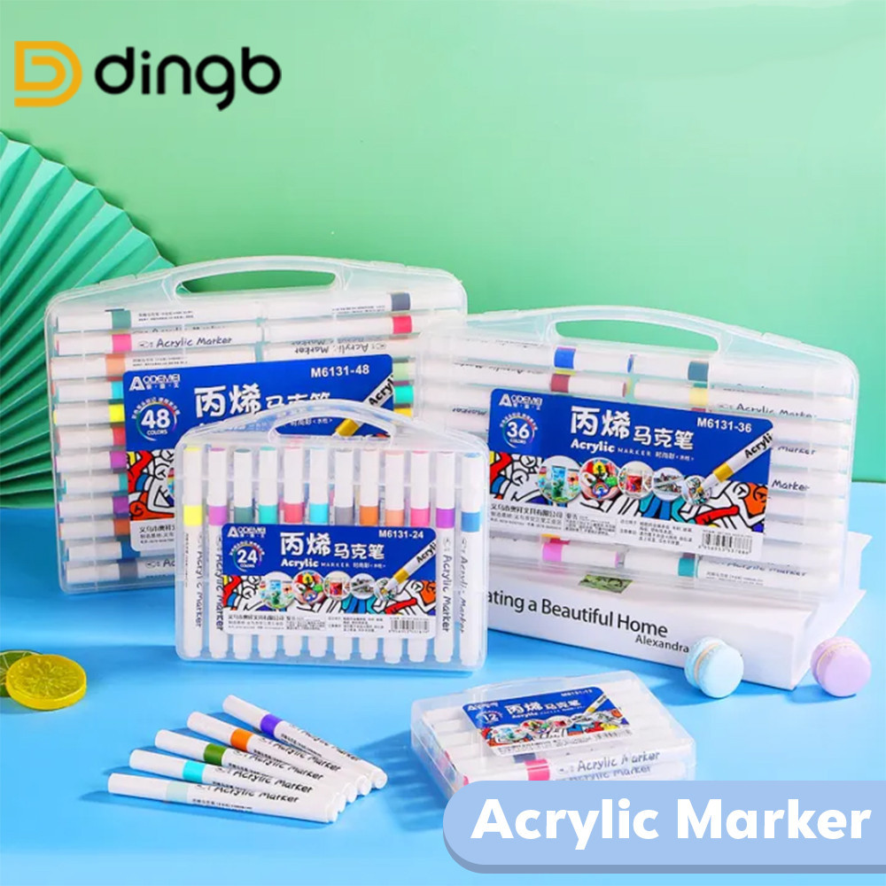 

DINGB A-911 COLORFUL GRAFFITI ACRYLIC MARKER 1BOX ISI 12/24/36/48/60 SPIDOL MARKER BERWARNA MURAH
