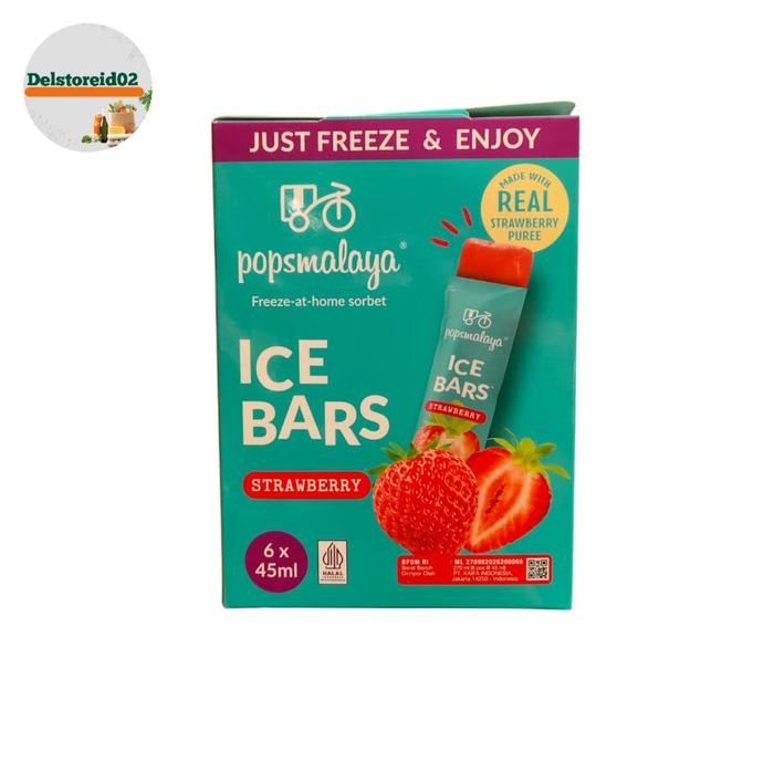 

Popsmalaya ice bars strawberry 6 x 45 ml
