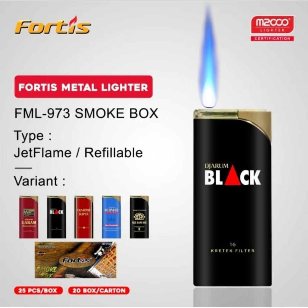 ( READY ) FORTIS FML973 KOREK API BARA ROKOK KEREN DAN UNIK ISI 25 PCS