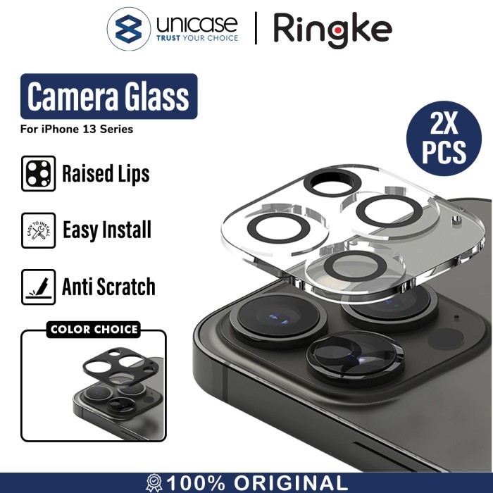 BERKUALITAS Camera Lens iPhone 13 Pro Max 13 Mini Ringke Camera Glass Protector - 13/13 Mini, Clear