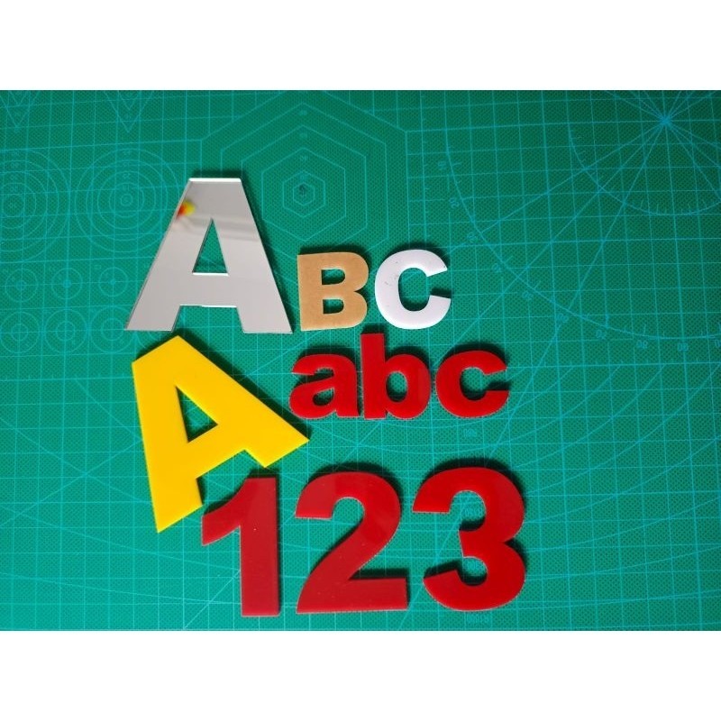 Akrilik huruf / letter timbul akrilik custom/ Huruf timbul akrilik /laser cutting acrylic warna 2mm