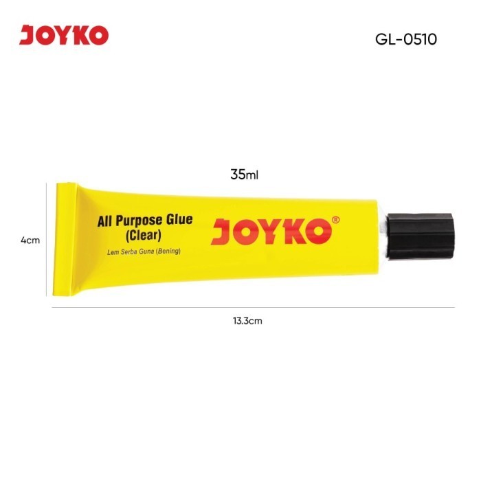 

Lem Cair Serbaguna Joyko GL-0510 / All Purpose Adhesive Glue Clear / 35ml