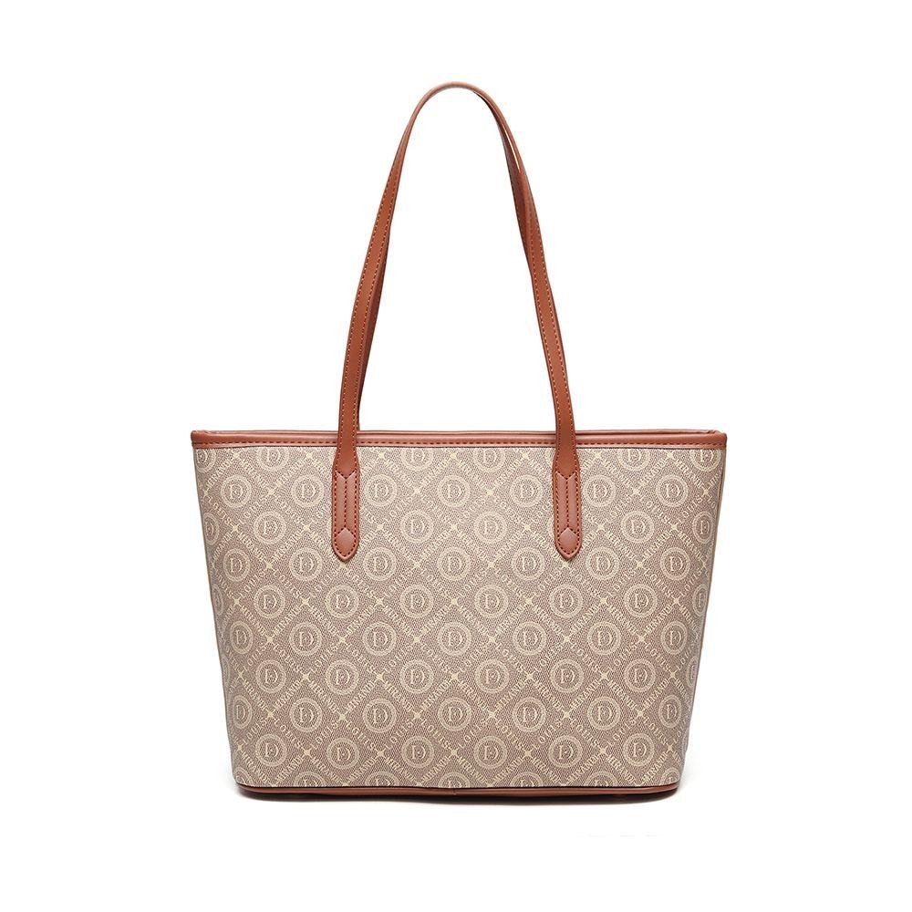 MINCOL KOGE Tas Tote Bag Wanita Alma Bags Tas Tote Bag Wanita Motif Garis Import Kekinian - Alma (Y-