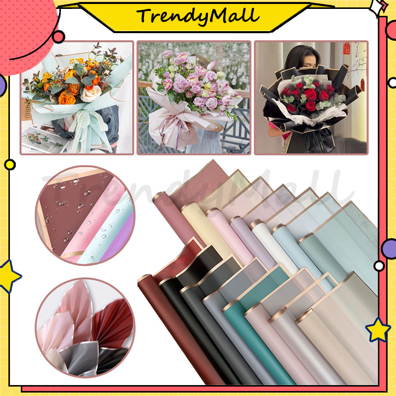 

20 LEMBAR Flower Wrapping Paper /Flower Wrapping Paper Varian List /kertas flower wrapping bi color gold cellophane /Gold Line Emas Kertas Buket Bunga Cellophane Florist/Gift Wrappers