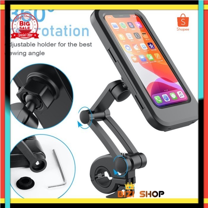 Smartphone HP Phone Holder Stang Sepeda Motor Anti air Waterproof Case LBX Phone Holder Stoller Tian