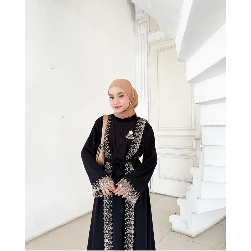 LEVORA ABAYA / BAJU ABAYA HITAM MUSLIM / ABAYA