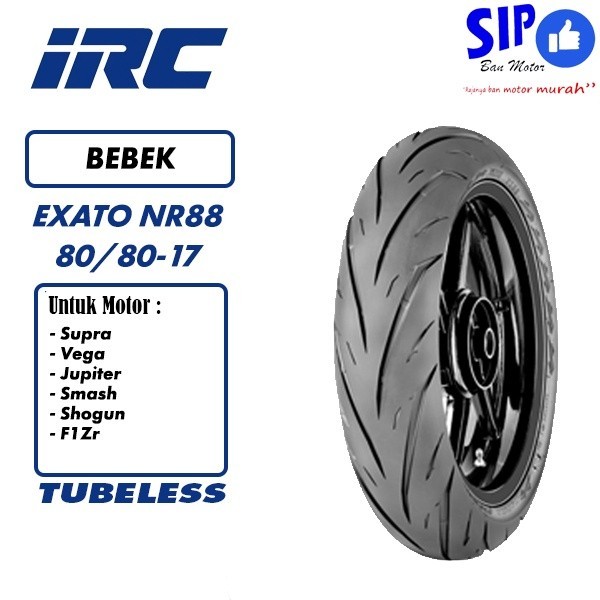Ban motor bebek tubeless IRC Exato 80 80 ring 17 NR88