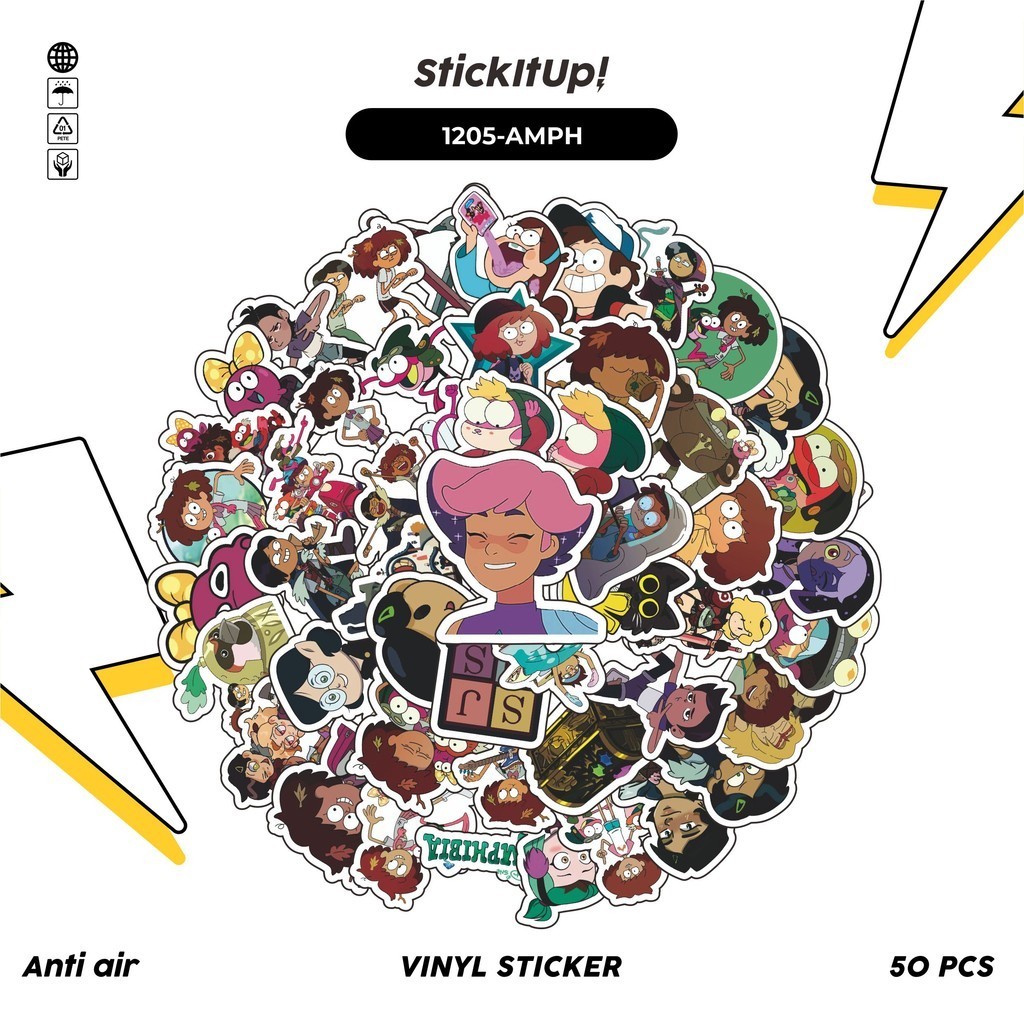 

COD✨ 100 Pcs Stiker Amphibia Lucu Aesthetic Vynil Waterproof untuk Freebies Sticker Buku Journal Casing HP Laptop