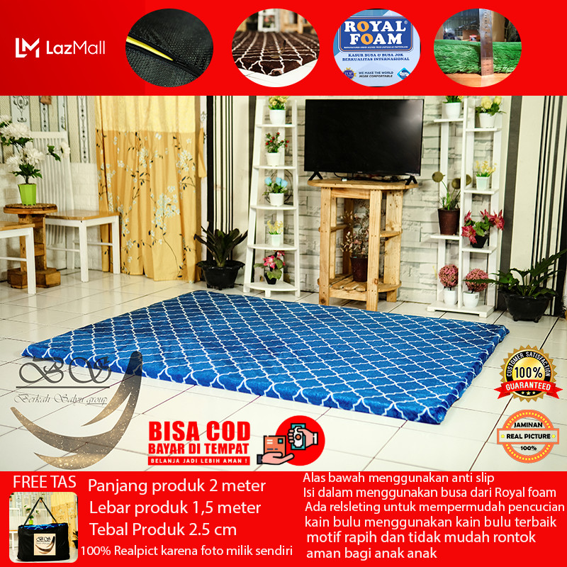 Karpet bulu Rasfur Anti Slip motif Panjang 2 meter Lebar 1,5 meter Tebal 2,5cm