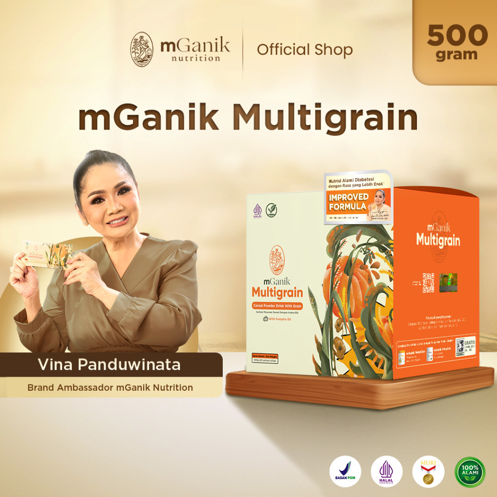

mGanik Multigrain Labu Kuning 500gr - Suplemen Diabetes Original