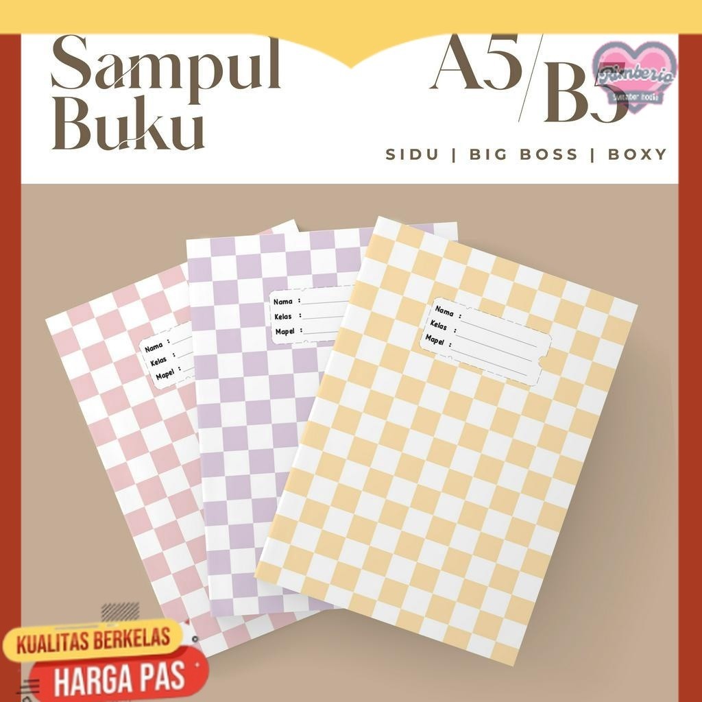 

PROMO SAMPUL BUKU BOOK COVER A5/B5 GRID | ptrshop.id