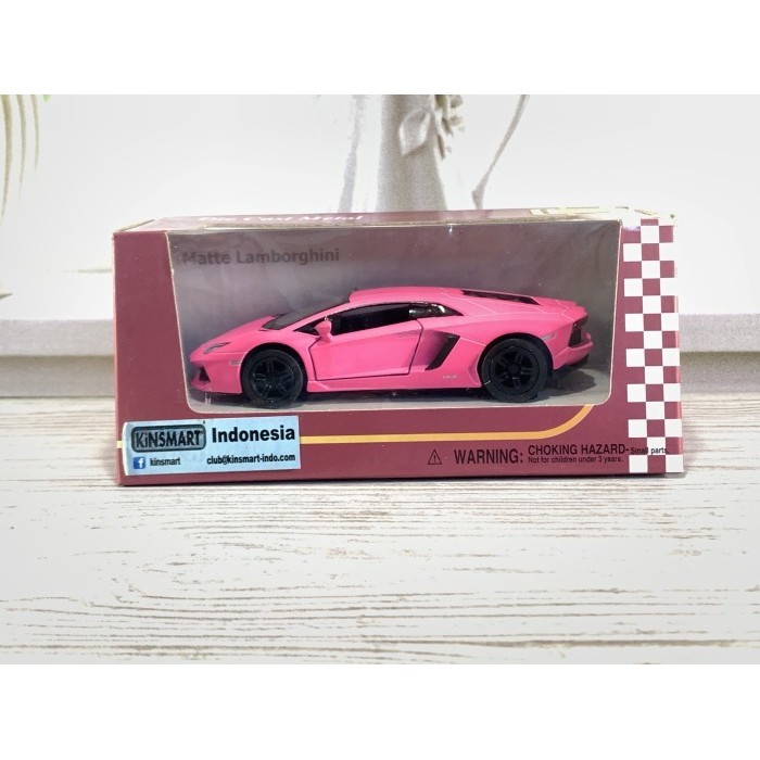 DIECAST KINSMART LAMBORGHINI AVENTADOR VENENO MATTE PINK