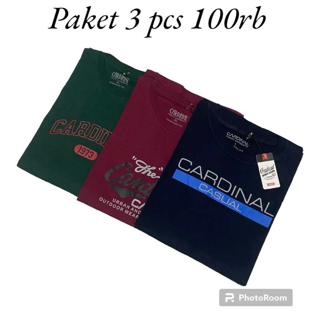 3 pcs 100 ribu kaos cardinal original pria dewasa lengan pendek asli bandung 100 3 | kaos pria dewas
