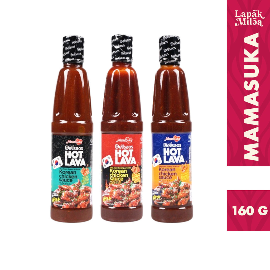 

Mamasuka Delisaos Hot Lava Sambal Pedas 160gr Korean Chicken Sauce