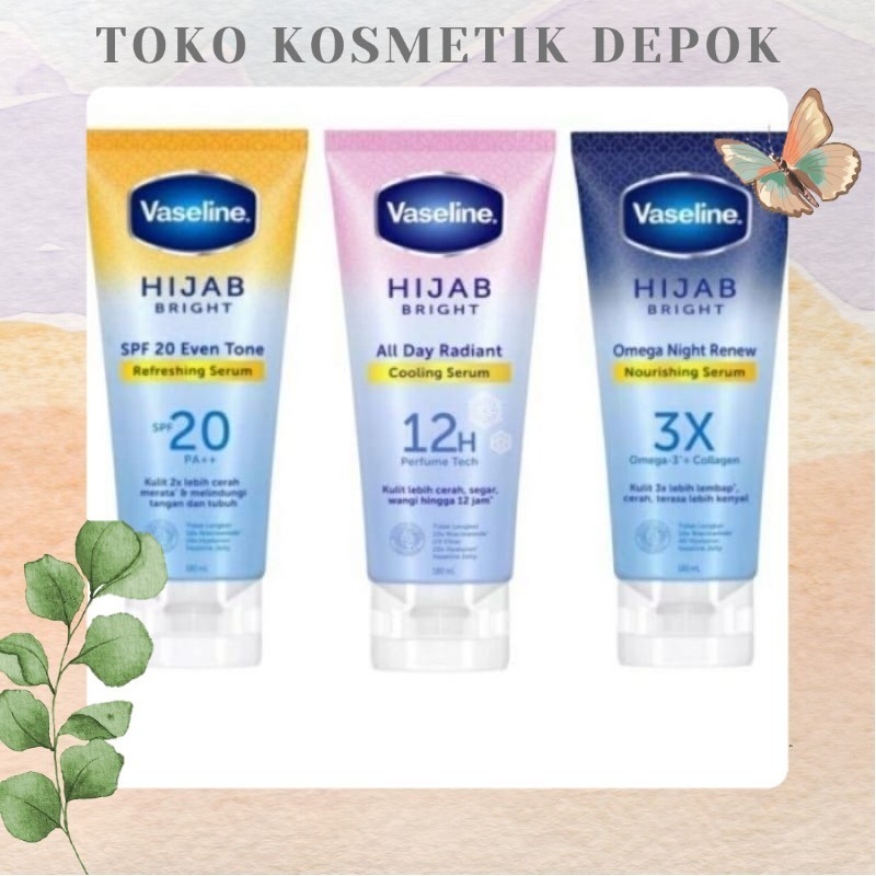 VASELINE HIJAB BRIGHT BODY SERUM 180ML | VASELINE HIJAB BODY SERUM