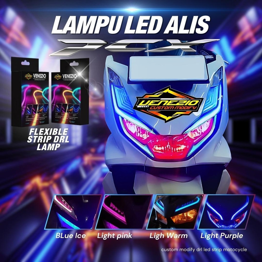 LAMPU ALIS DRL NEW PCX 160 BONUS DEVIL EYES LAMPU AKSESORIS MOTOR PCX DEPAN SENJA LIS VARIASI NEW PC