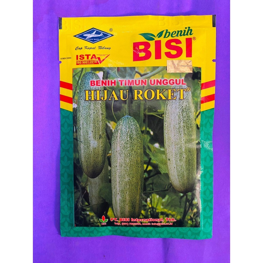 HIJAU ROKET Benih timun mentimun toleran layu isi 50gr dari BENIH BISI