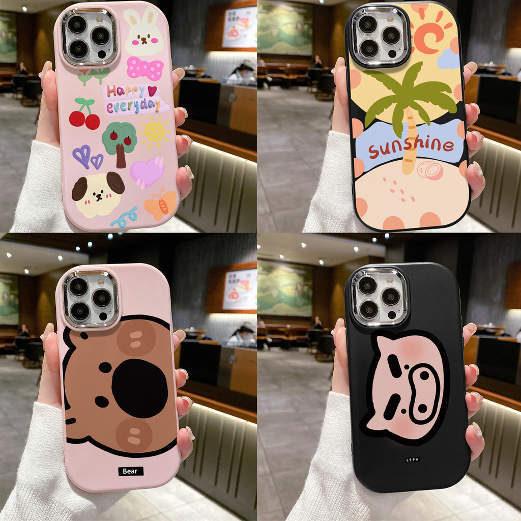 Soft Case Motif Kartun Hewan Babi Yang Lucu Untnk VIVO Y17S Y33S Y30i Y12i Y91 V25E Y15 Y02s Y91 Y22