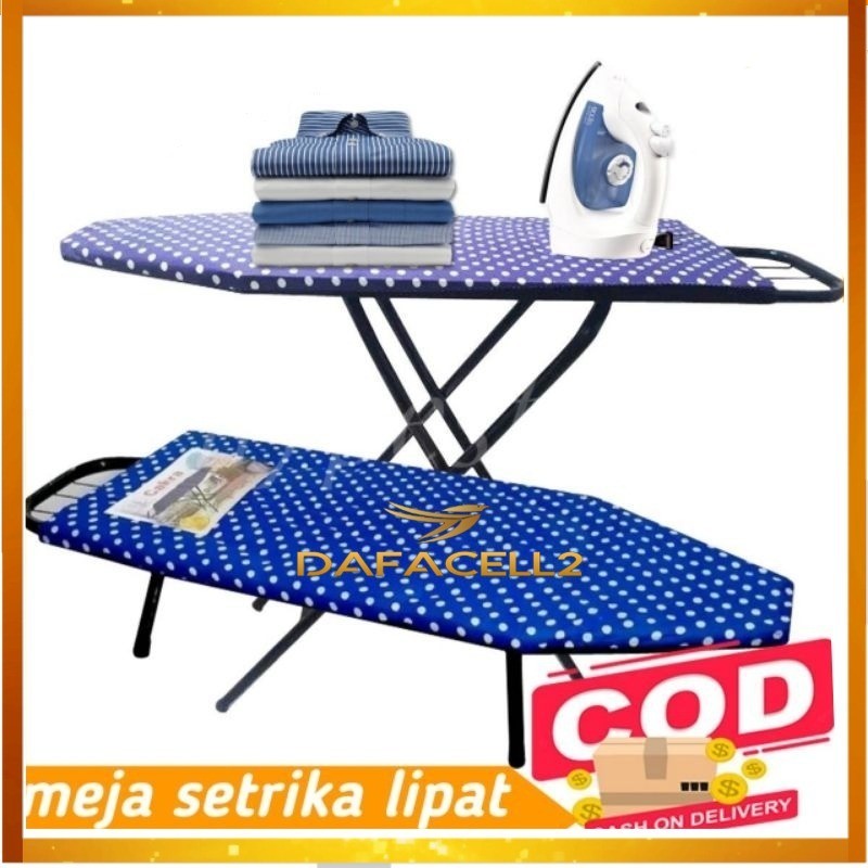 meja setrika lipat duduk jumbo alas setrika/meja setrika berdiri
