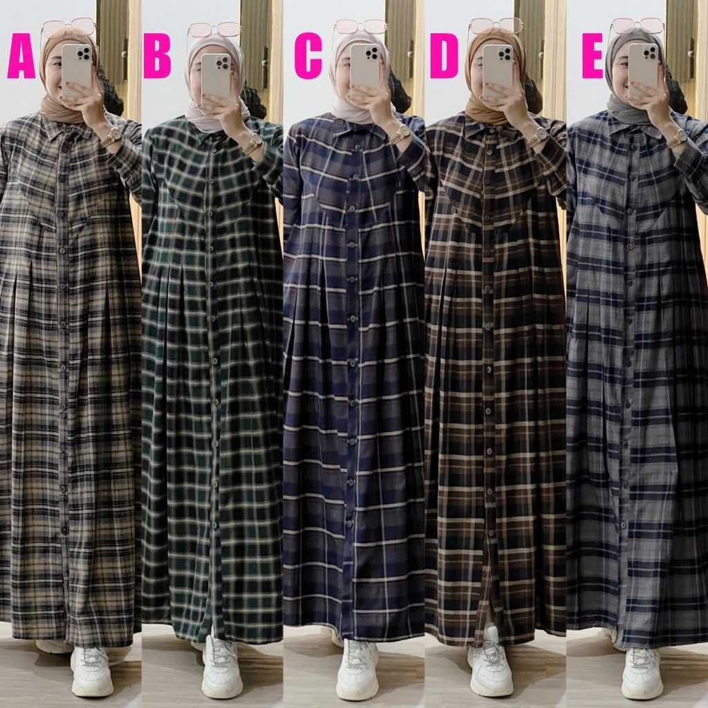 ORIGINAL Gamis GAZIA Dress Casual Qiran by Gagil - dress Terbaru kotak realpic ORI [TO]