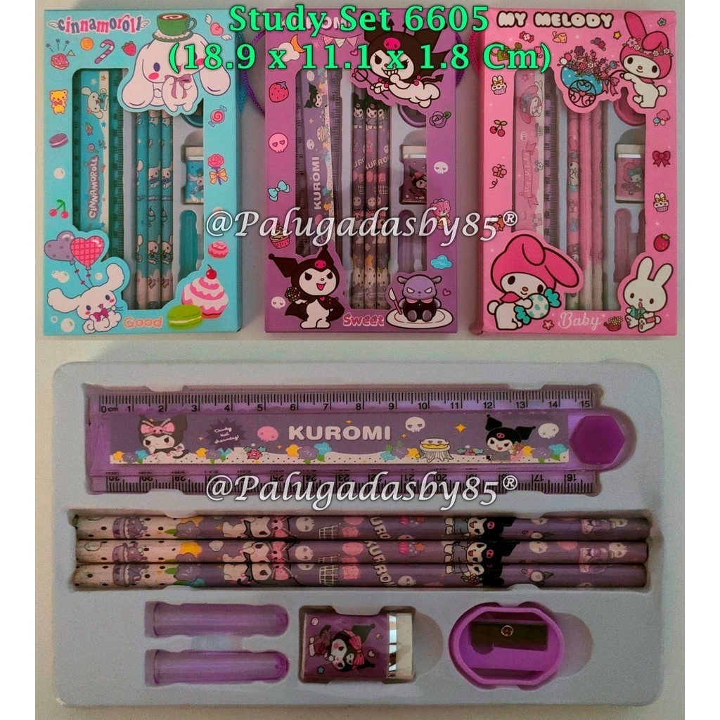 

(1 Set) Study Set Sanrio 6605 BISA PILIH MOTIF / Study Set 6605 / Study Set GXIMP 6605
