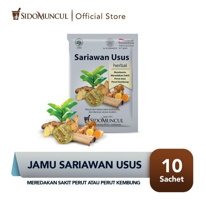 

Sido Muncul Jamu Sariawan Usus 10's - Meredakan Sakit Perut Kembung