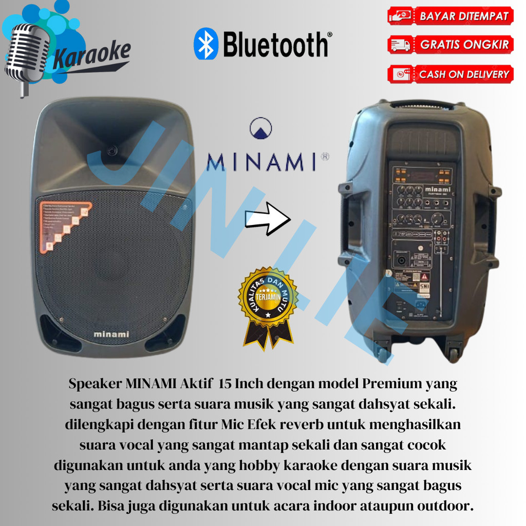 GROSIR SPEAKER AKTIF MINAMI PARTY PB50015 INCH 500 WATT HARGA 1 PCS