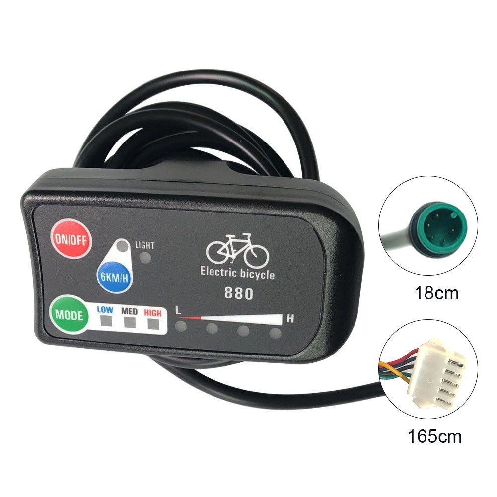 EBike LCD Display 36V 48V LED880 Electric Bike Display for KT Controller Bike Control Panel Bicycle 