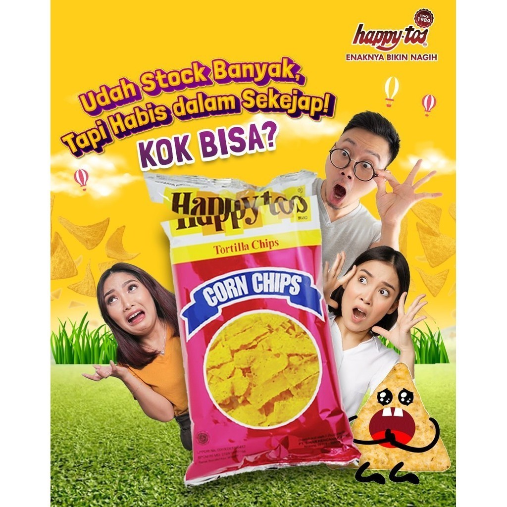 

Happytos Corn Chips Merah Hijau Kemasan 140 gr