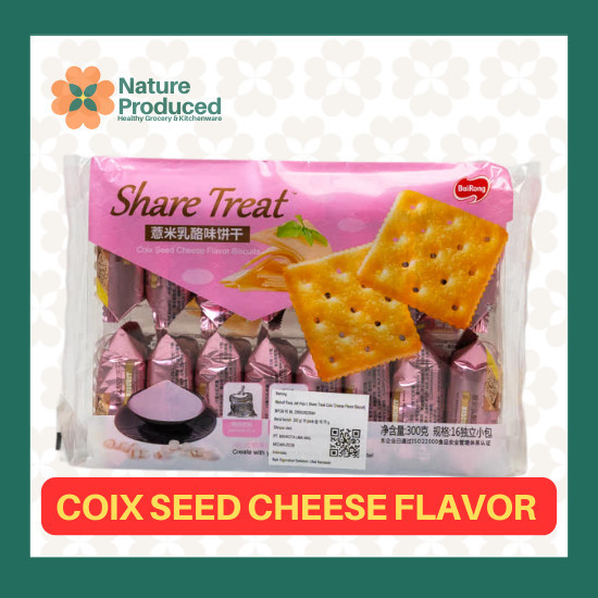 

Bairong Share Treat Coix Seed Cheese Flavor Biscuit 300Gr Jali Keju