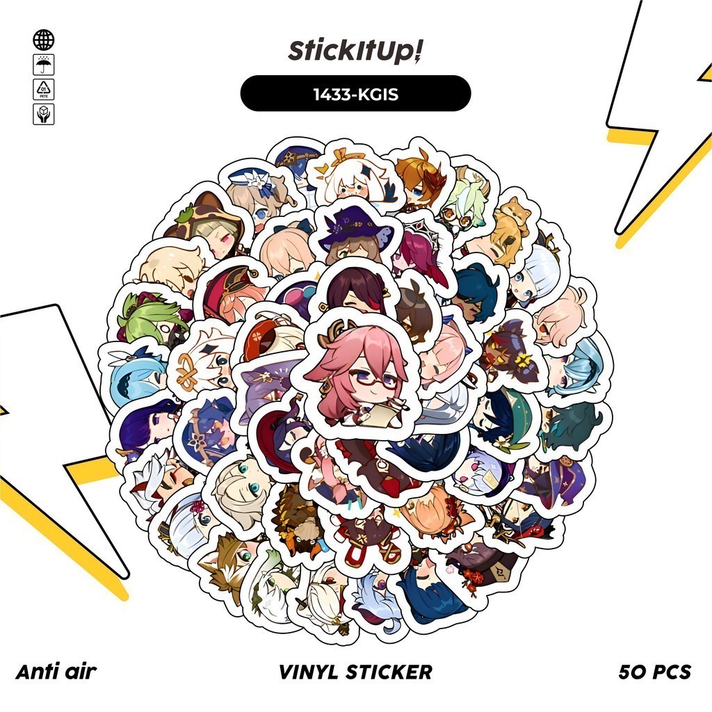 

COD✨ 100 Pcs Stiker Genshin Impact V4 Anti Air Untuk Dekorasi Notebook Sepeda Skateboard Handphone DIY