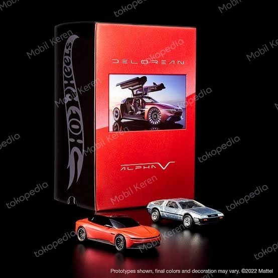 T99 Hot Wheels x DeLorean 1981 DMC-12 & 2022 Alpha5 EV Collector Set