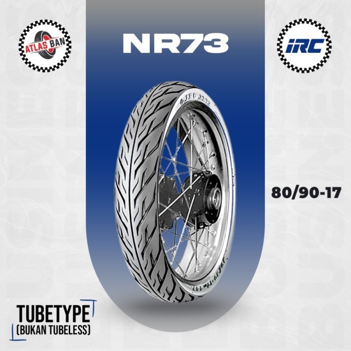 Ban Motor Bebek IRC NR73 80/90 Ring 17 Non Tubeless