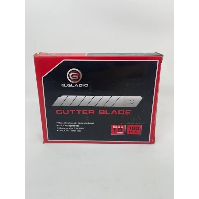 (1 DUS) ISI CUTTER BESAR ELGLADIO / MATA PISAU CUTTER BESAR KUAT ISI 100 BUAH