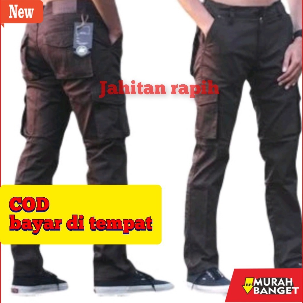 Celana jeans pria yg kekinian lagi viral- CELANA PRAMUKA CARGO,PDL,KIMPOL,SERAGAM SEKOLAH SMP,SMA,SM
