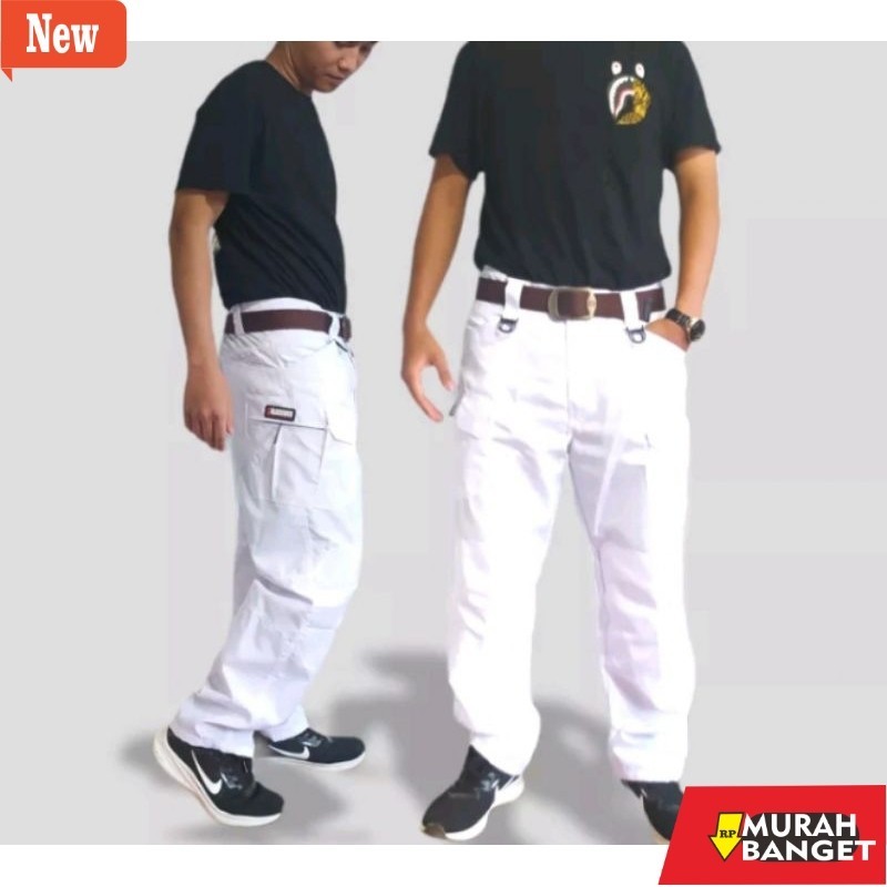 Celana kerja pria yg kekinian lagi viral- [COD]  BIG PROMO [LAGI TURUN HARGA CELANA PANJANG PUTIH TA