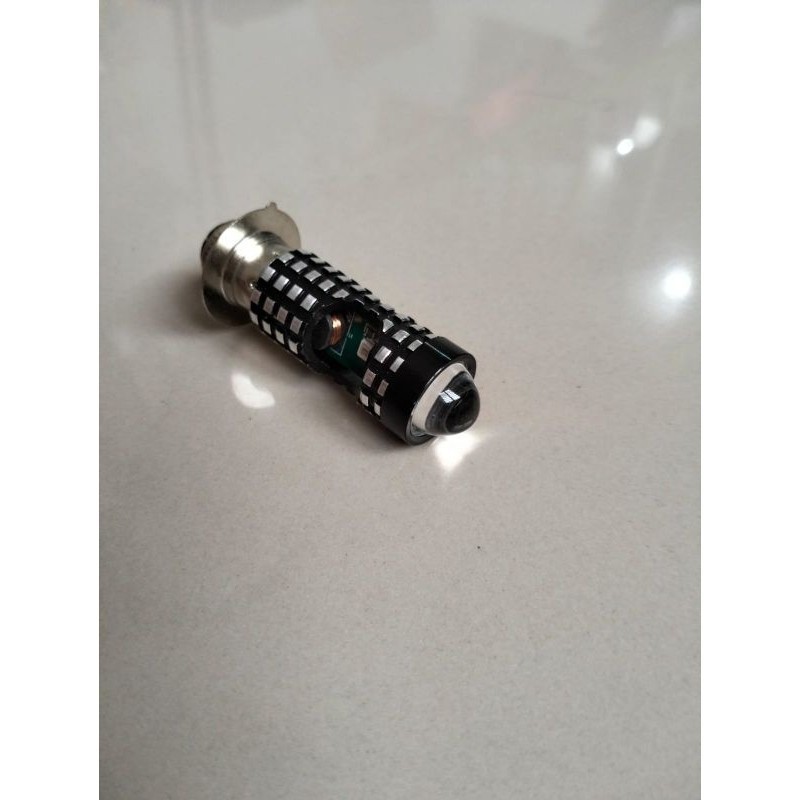 [ DELSER MOTOR ] LAMPU LED LASER DEPAN UTAMA H6 CNC HITAM + SENJA WARNA PELANGI MOTOR BEBEK MATIC 12