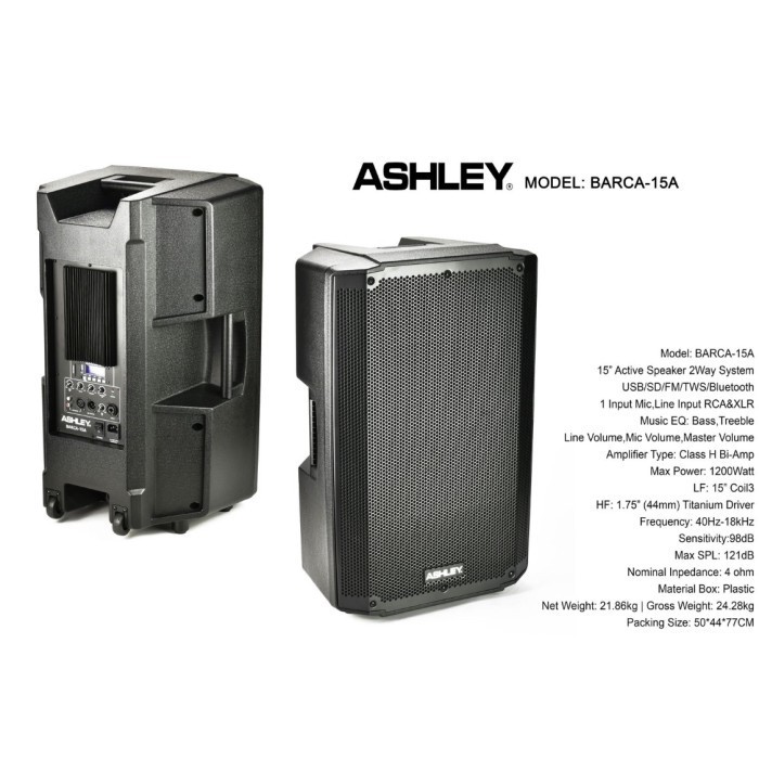 Speaker Aktif Ashley Barca 15 A Original 15 Inch Active ASHLEY