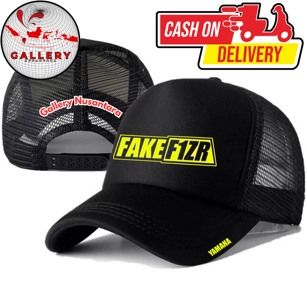Gallery Nusantara Topi Trucker YAMAHA F1ZR - Topi Distro YAMAHA FIZR Logo - Topi YAMAHA F1ZR Premium