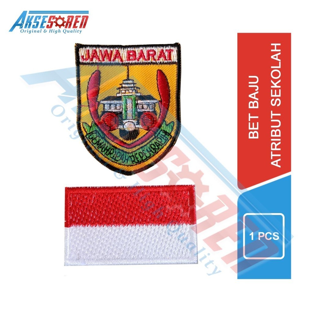Aksesoren Bet Baju Bordir Atribut Perlengkapan Sekolah Kantor / Aksesoris Pakaian Pramuka Dinas / Lo