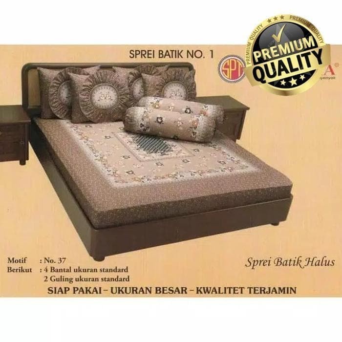 TERBARU SPREI BATIK SAPUTRA 180X200 4BANTAL TERLARIS -L31