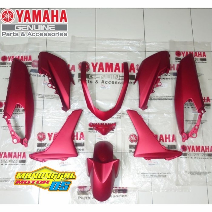 Paket Full Set Body Halus Nmax Old Lama 2015-2019 Merah Doff Original