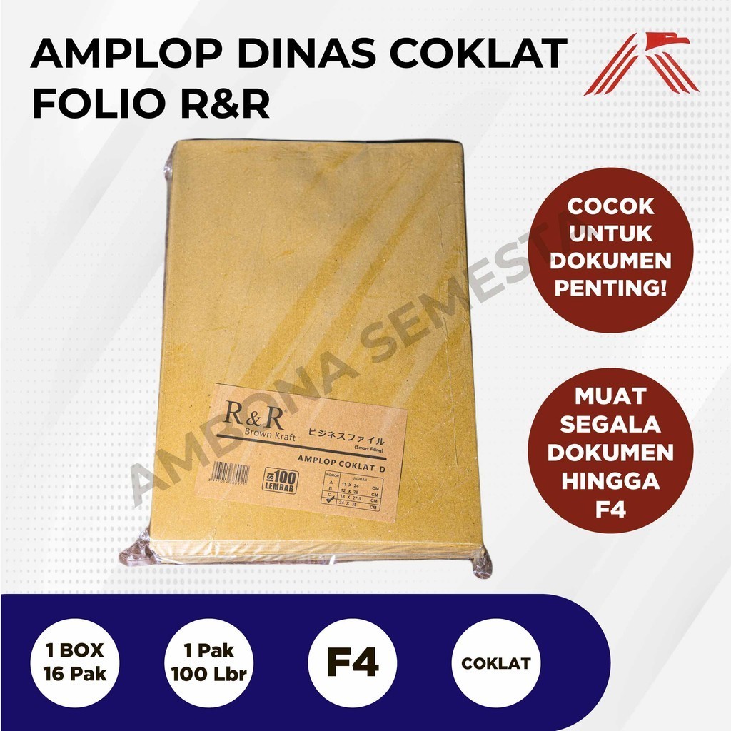 

Amplop Dinas Coklat RR F4