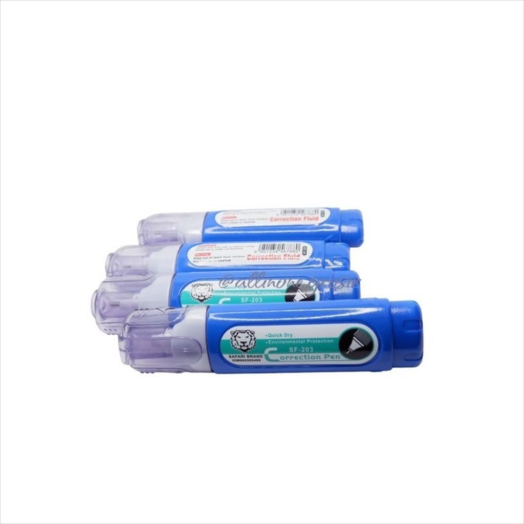

(1 pcs tip x biru) Fluid Correction pen fluid tipe tip ex x cair merk safari murah kualitas terbaik bagus ujung besi mudah kering